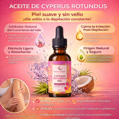 Cyperus Rotundus Oil: hidrata y suaviza la piel, mejorando su textura